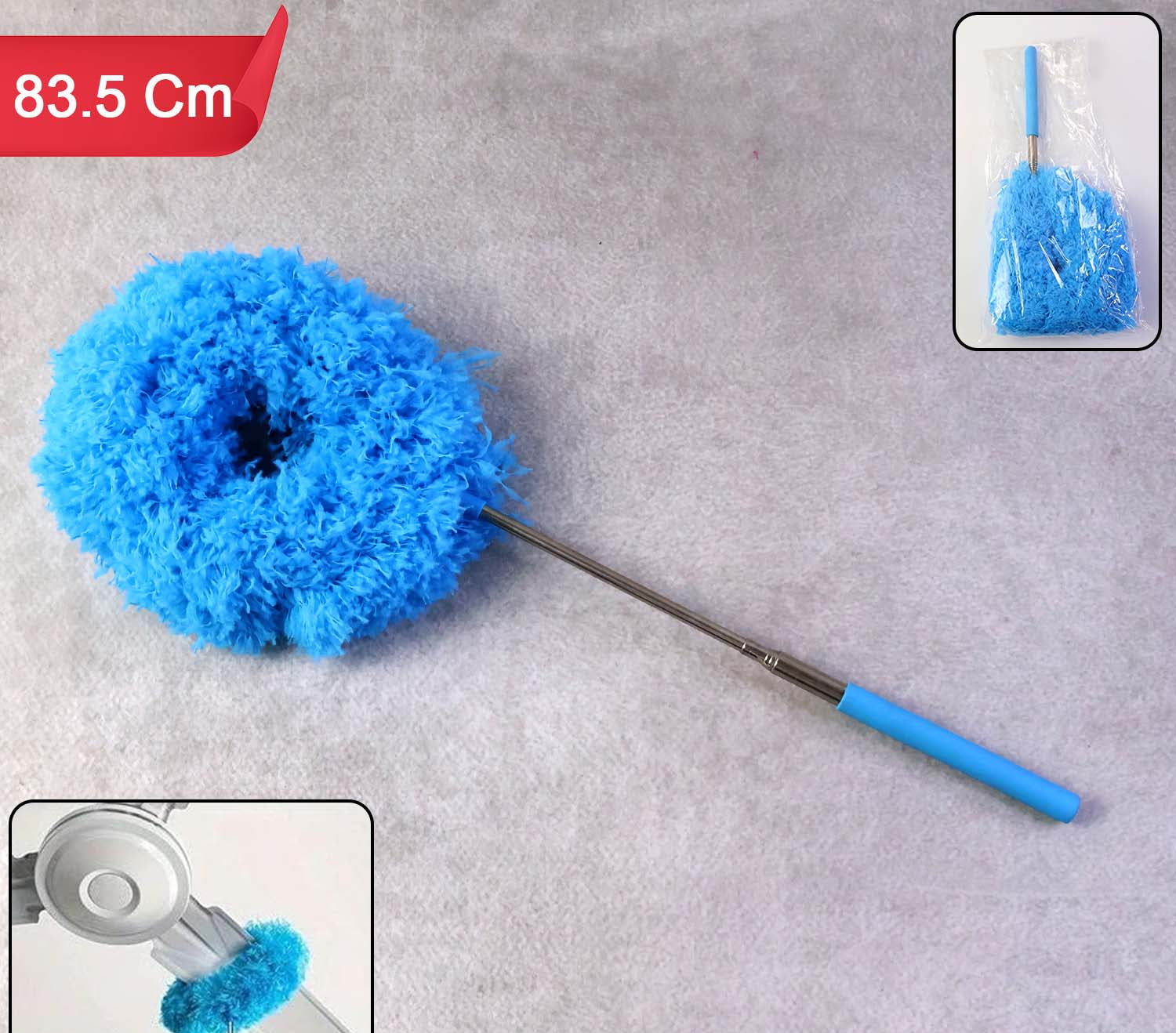 Premium Extendable Round Cleaning Duster (83.5 Cm  1 Pc)